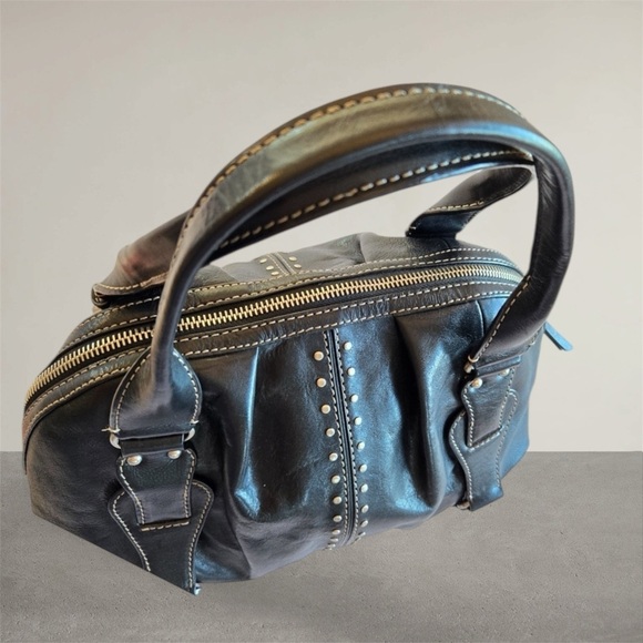 MICHAEL KORS ASTOR SHOULDER HOBO SATCHEL TOTE HANDBAG BLACK LEATHER
BUCKLES STUD - Picture 11 of 17